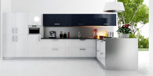 Black and White kitchen design by Lioher